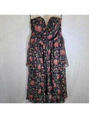 Forever Unique Hi-Lo Dress Womens 6 Floral Sleeveless Fit & Flare for ModCloth